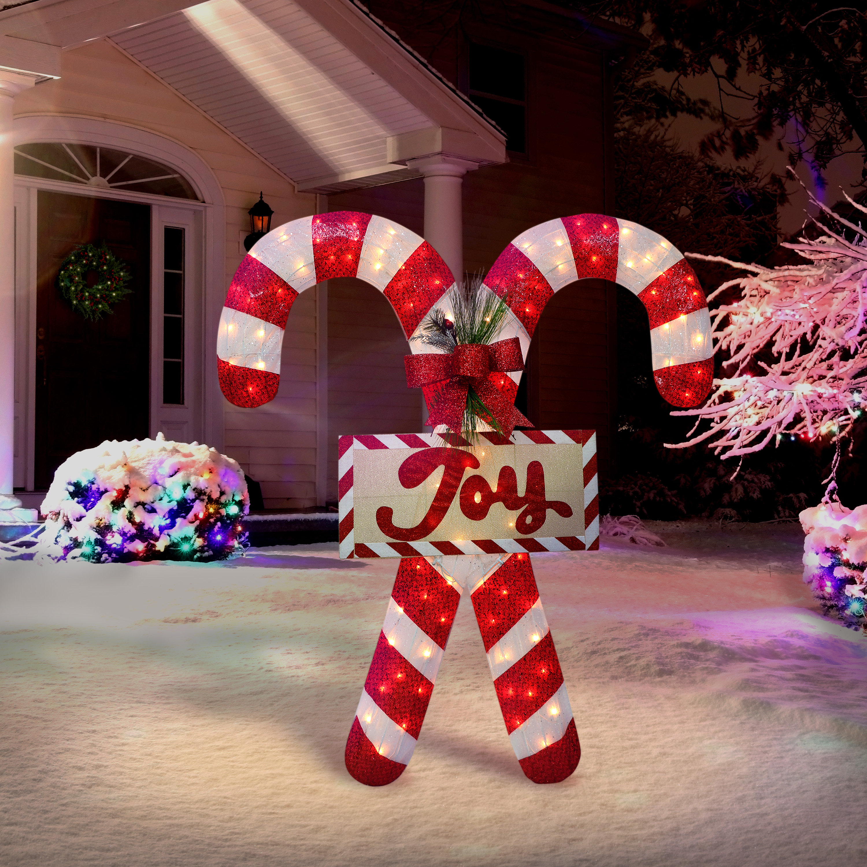 Outdoor candy cane decorations discount